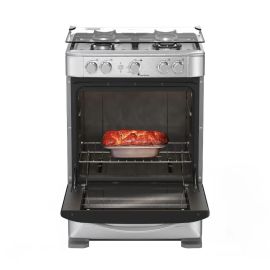 Cocina Gas Mabe CMP6040FX0 24" Inox 4 Hornillas