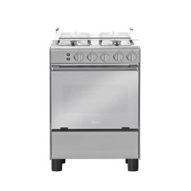 Cocina Gas Midea MGS24FS2LAAMB-PE 24" 4 hornillas Silver